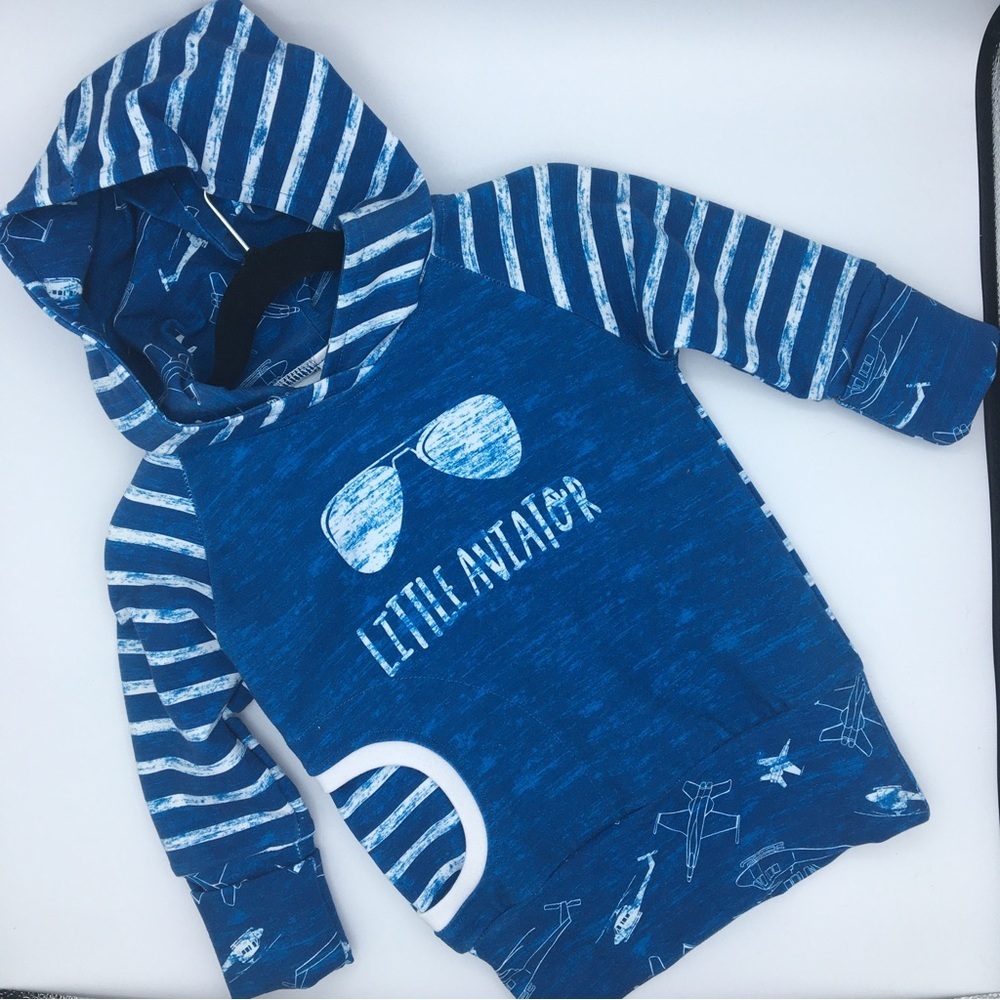 Nwt - Grow with Me Hoodie Little Aviatior